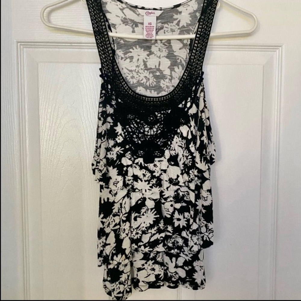 Candie’s Floral Layered Tank Top Size XS